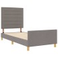 Struttura Letto Tortora 100x200 cm in Tessuto di vidaXL Struttura Letto Tortora 100x200 cm in Tessuto di vidaXL