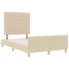 Letto vidaXL Crema 120x190 cm in Tessuto