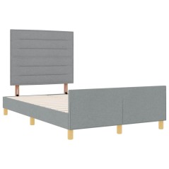 vidaXL Struttura Letto Grigio Chiaro 120x200 cm Tessuto