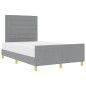 vidaXL Struttura Letto Grigio Chiaro 120x200 cm Tessuto