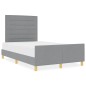 vidaXL Struttura Letto Grigio Chiaro 120x200 cm Tessuto
