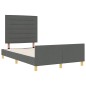 vidaXL Letto in Grigio Scuro 120x200 cm Tessuto vidaXL Letto in Grigio Scuro 120x200 cm Tessuto