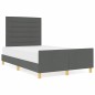 vidaXL Letto in Grigio Scuro 120x200 cm Tessuto vidaXL Letto in Grigio Scuro 120x200 cm Tessuto