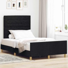 Letto vidaXL Nero 120x200 cm in Tessuto