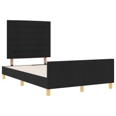Letto vidaXL Nero 120x200 cm in Tessuto