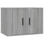Set di Mobili Porta TV 4 pz Grigio Sonoma in Legno Multistrato Set di Mobili Porta TV 4 pz Grigio Sonoma in Legno Multistrato