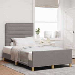 Struttura del letto vidaXL Tortora 120x200 cm in tessuto