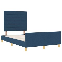 Struttura Letto vidaXL Blu 120x200 cm in Tessuto