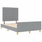vidaXL Struttura del letto in Grigio chiaro, 140x200 cm, Tessuto vidaXL Struttura del letto in Grigio chiaro, 140x200 cm, Tessuto