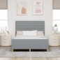 vidaXL Struttura del letto in Grigio chiaro, 140x200 cm, Tessuto vidaXL Struttura del letto in Grigio chiaro, 140x200 cm, Tessuto