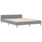 vidaXL Struttura del letto in Grigio chiaro, 140x200 cm, Tessuto vidaXL Struttura del letto in Grigio chiaro, 140x200 cm, Tessuto