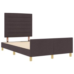 vidaXL Struttura del letto - Marrone scuro, 140x200 cm, Tessuto