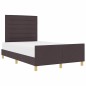 Struttura del letto vidaXL Marrone scuro 160x200 cm in tessuto Struttura del letto vidaXL Marrone scuro 160x200 cm in tessuto