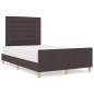 Struttura del letto vidaXL Marrone scuro 160x200 cm in tessuto Struttura del letto vidaXL Marrone scuro 160x200 cm in tessuto
