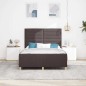Struttura del letto vidaXL Marrone scuro 160x200 cm in tessuto Struttura del letto vidaXL Marrone scuro 160x200 cm in tessuto