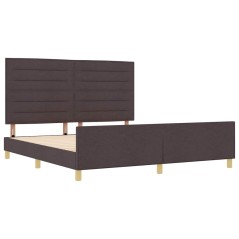 vidaXL Struttura del Letto Marrone Scuro 180x200 cm Tessuto
