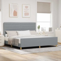 Letto in Grigio Chiaro di vidaXL, 200x200 cm, Tessuto