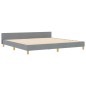 Letto in Grigio Chiaro di vidaXL, 200x200 cm, Tessuto