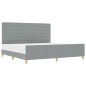 Letto in Grigio Chiaro di vidaXL, 200x200 cm, Tessuto