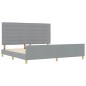 Letto in Grigio Chiaro di vidaXL, 200x200 cm, Tessuto
