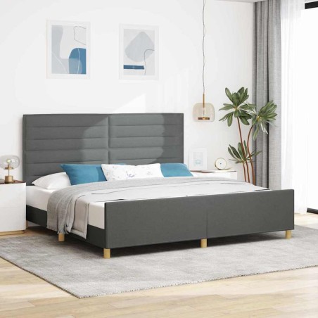 Struttura Letto in Tessuto Grigio Scuro vidaXL 200x200 cm
