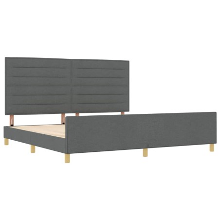 Struttura Letto in Tessuto Grigio Scuro vidaXL 200x200 cm
