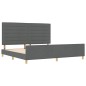Struttura Letto in Tessuto Grigio Scuro vidaXL 200x200 cm