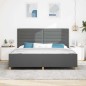 Struttura Letto in Tessuto Grigio Scuro vidaXL 200x200 cm