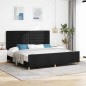 Struttura Letto in Tessuto Nera vidaXL 200x200 cm