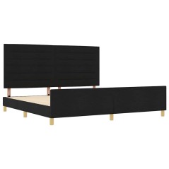 Struttura Letto in Tessuto Nera vidaXL 200x200 cm