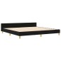 Struttura Letto in Tessuto Nera vidaXL 200x200 cm