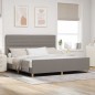 Letto in tessuto tortora 200x200 cm di vidaXL