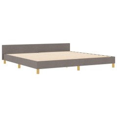 Letto in tessuto tortora 200x200 cm di vidaXL