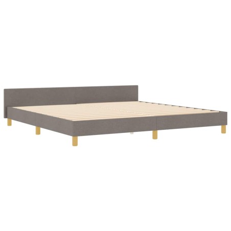Letto in tessuto tortora 200x200 cm di vidaXL