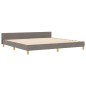 Letto in tessuto tortora 200x200 cm di vidaXL