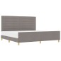 Letto in tessuto tortora 200x200 cm di vidaXL