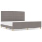 Letto in tessuto tortora 200x200 cm di vidaXL