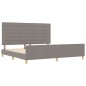 Letto in tessuto tortora 200x200 cm di vidaXL
