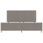 Letto in tessuto tortora 200x200 cm di vidaXL