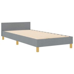 Struttura del letto in tessuto grigio chiaro 80x200 cm
