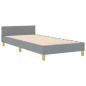 Struttura del letto in tessuto grigio chiaro 80x200 cm Struttura del letto in tessuto grigio chiaro 80x200 cm