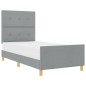 Struttura del letto in tessuto grigio chiaro 80x200 cm Struttura del letto in tessuto grigio chiaro 80x200 cm