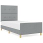 Struttura del letto in tessuto grigio chiaro 80x200 cm Struttura del letto in tessuto grigio chiaro 80x200 cm