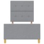 Struttura del letto in tessuto grigio chiaro 80x200 cm Struttura del letto in tessuto grigio chiaro 80x200 cm