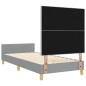 Struttura del letto in tessuto grigio chiaro 80x200 cm Struttura del letto in tessuto grigio chiaro 80x200 cm