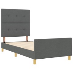 Letto Struttura vidaXL Grigio scuro 80x200 cm in Tessuto