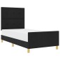Letto in Tessuto Nero 80x200 cm di vidaXL Letto in Tessuto Nero 80x200 cm di vidaXL