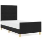 Letto in Tessuto Nero 80x200 cm di vidaXL Letto in Tessuto Nero 80x200 cm di vidaXL