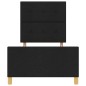 Letto in Tessuto Nero 80x200 cm di vidaXL Letto in Tessuto Nero 80x200 cm di vidaXL