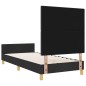 Letto in Tessuto Nero 80x200 cm di vidaXL Letto in Tessuto Nero 80x200 cm di vidaXL